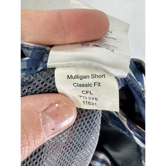Mountain Khakis Mulligan Shorts Mens 34x10 Blue Plaid Classic Fit Stretch Casual - Picture 5 of 8